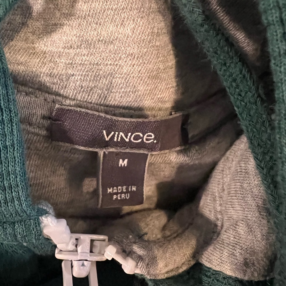 VINCE Women Green Zip Up Sweater-‎ Medium - Picture 9 of 10